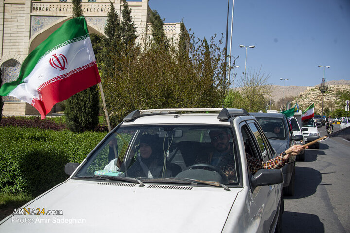 Photos: Car convoy moves on occasion of 40th day of martyrdom day of Revolutionary Leader in Shiraz