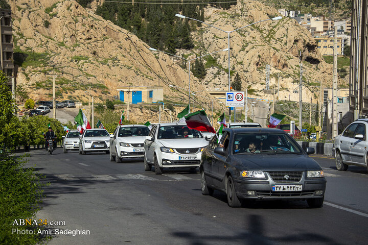 Photos: Car convoy moves on occasion of 40th day of martyrdom day of Revolutionary Leader in Shiraz
