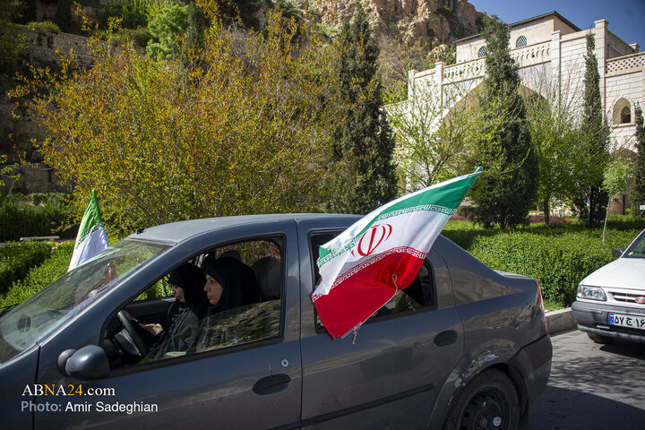 Photos: Car convoy moves on occasion of 40th day of martyrdom day of Revolutionary Leader in Shiraz
