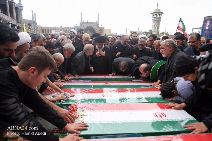Photos: Funeral ceremony of 12 Martyrs of American-Zionist Aggression in Qom