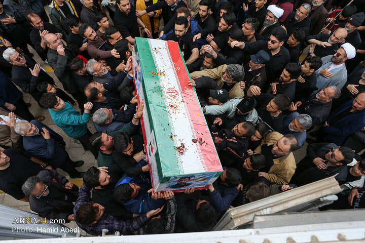 Photos: Funeral ceremony of 12 Martyrs of American-Zionist Aggression in Qom