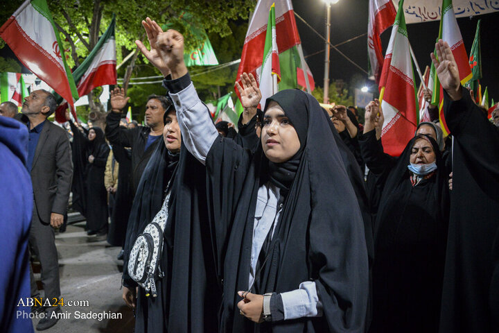 تجمع مردمی در رثای خون رهبر شهید در جنوب شرق شیراز