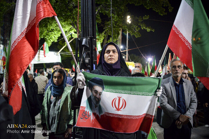 تجمع مردمی در رثای خون رهبر شهید در جنوب شرق شیراز