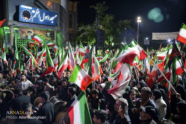 تجمع مردمی در رثای خون رهبر شهید در جنوب شرق شیراز