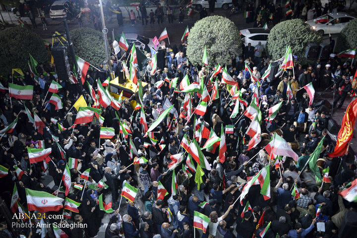 تجمع مردمی در رثای خون رهبر شهید در جنوب شرق شیراز