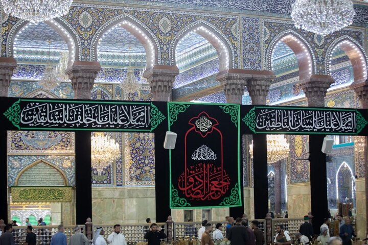 عکس خبری/ سیاه‌پوش شدن حرم امام حسین(ع) به مناسبت شهادت امام جعفر صادق(ع)