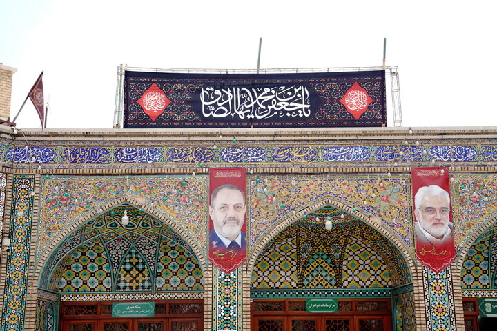حرم بانوی کرامت در سوگ شهادت امام صادق(ع) سیاه‌پوش شد