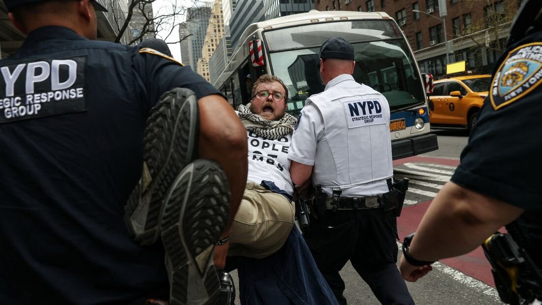 Dozens nabbed in NY City protest over US arms sales to Israel