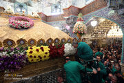 Photos: Hazrat Masoumeh Holy Shrine Adorned with Flowers on Eve of Karamat Decade