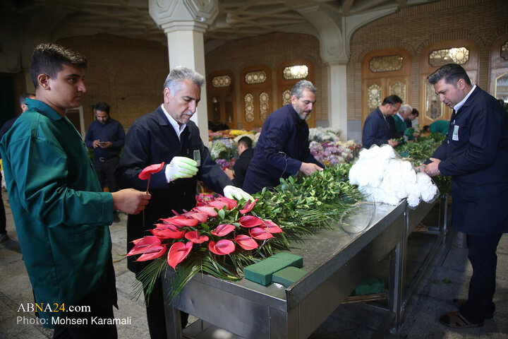 Photos: Hazrat Masoumeh Holy Shrine Adorned with Flowers on Eve of Karamat Decade