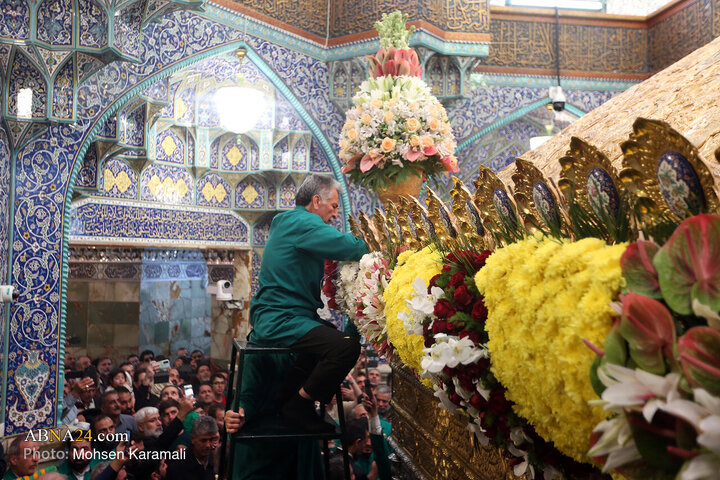 Photos: Hazrat Masoumeh Holy Shrine Adorned with Flowers on Eve of Karamat Decade