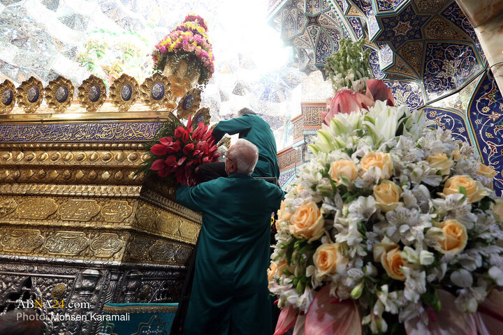 Photos: Hazrat Masoumeh Holy Shrine Adorned with Flowers on Eve of Karamat Decade