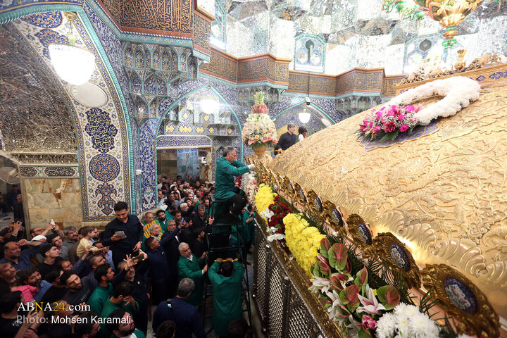 Photos: Hazrat Masoumeh Holy Shrine Adorned with Flowers on Eve of Karamat Decade