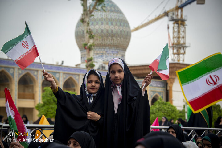 اجتماع بزرگ بانوان و دختران جانفدا ایران در حرم مطهر حضرت شاهچراغ (ع) با نام میثاق فاطمی
