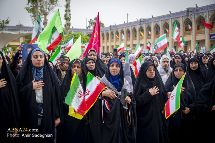 اجتماع بزرگ بانوان و دختران جانفدا ایران در حرم مطهر حضرت شاهچراغ (ع) با نام میثاق فاطمی