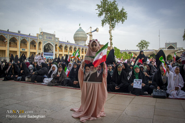 اجتماع بزرگ بانوان و دختران جانفدا ایران در حرم مطهر حضرت شاهچراغ (ع) با نام میثاق فاطمی