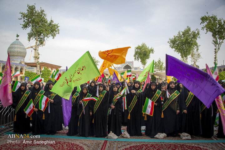 اجتماع بزرگ بانوان و دختران جانفدا ایران در حرم مطهر حضرت شاهچراغ (ع) با نام میثاق فاطمی