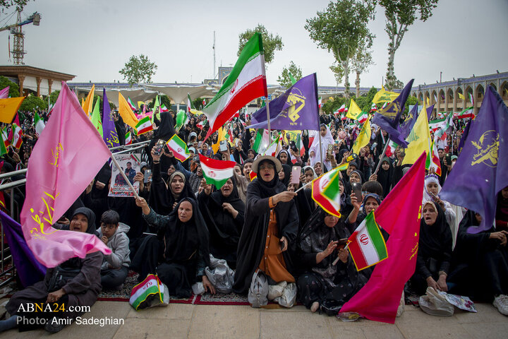 اجتماع بزرگ بانوان و دختران جانفدا ایران در حرم مطهر حضرت شاهچراغ (ع) با نام میثاق فاطمی