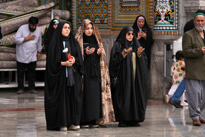 تصاویر | اشک شوق آسمان قم در ایام سالروز میلاد حضرت معصومه(س)