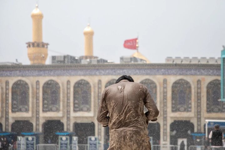 تصاویری زیبا از کربلای بارانی