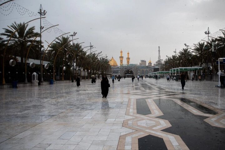 تصاویری زیبا از کربلای بارانی