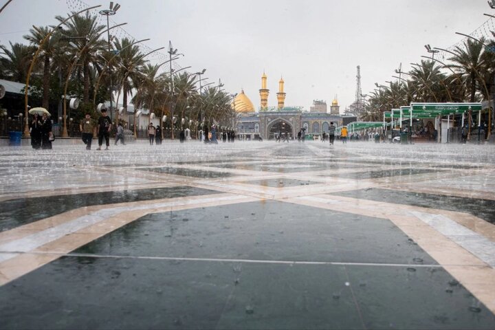 تصاویری زیبا از کربلای بارانی