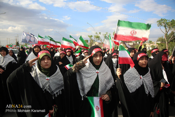 رزمایش بزرگ دختران جان‌فدای ایران در قم
