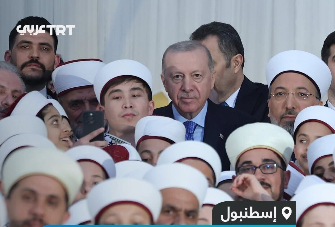 ویدیو | تلاوت اردوغان در جمع حافظان قرآن کریم