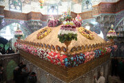 Photos: Hazrat Masoumeh Holy Shrine Adorned with Flowers on Eve of Imam Reza Birth Anniversary