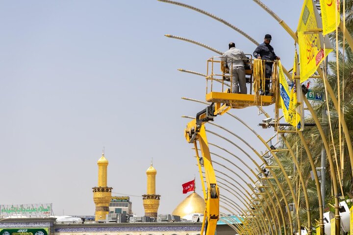 گزارش تصویری | بین‌الحرمین به مناسبت میلاد امام رضا(ع) آذین‌بندی شد
