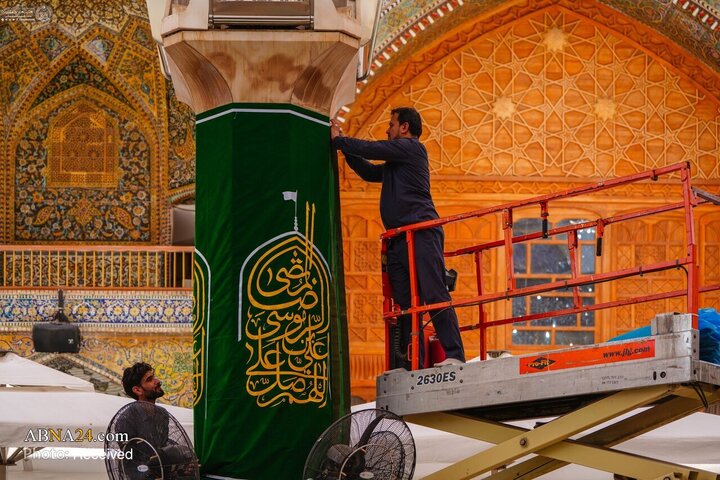 حال و هوای حرم مطهر امام علی(ع) در ایام ولادت امام رضا(ع)