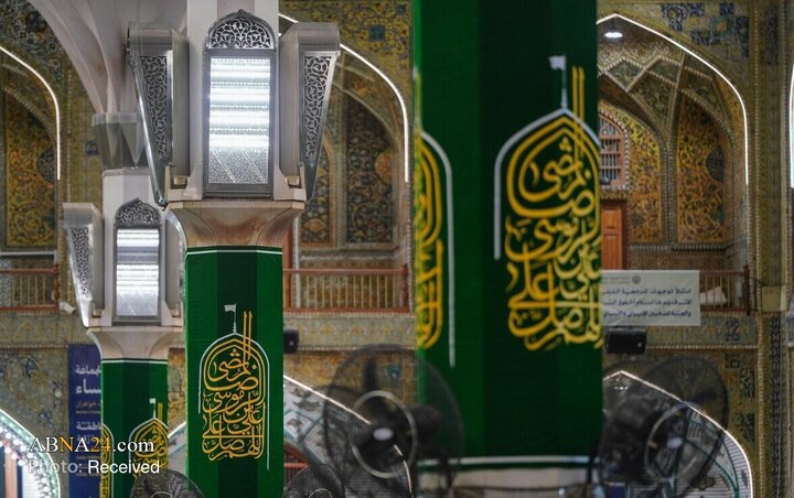 حال و هوای حرم مطهر امام علی(ع) در ایام ولادت امام رضا(ع)