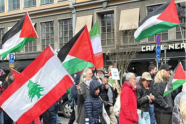 Stockholm Protest Condemns Israeli Attacks on Gaza, Iran, Lebanon