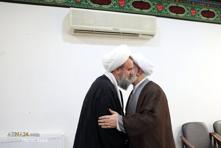 دیدار آیت‌الله رمضانی با آیت‌الله هادوی تهران