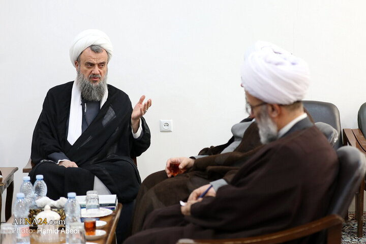 دیدار آیت‌الله رمضانی با آیت‌الله هادوی تهران