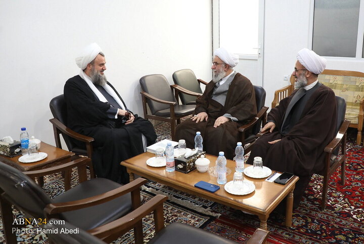 دیدار آیت‌الله رمضانی با آیت‌الله هادوی تهران