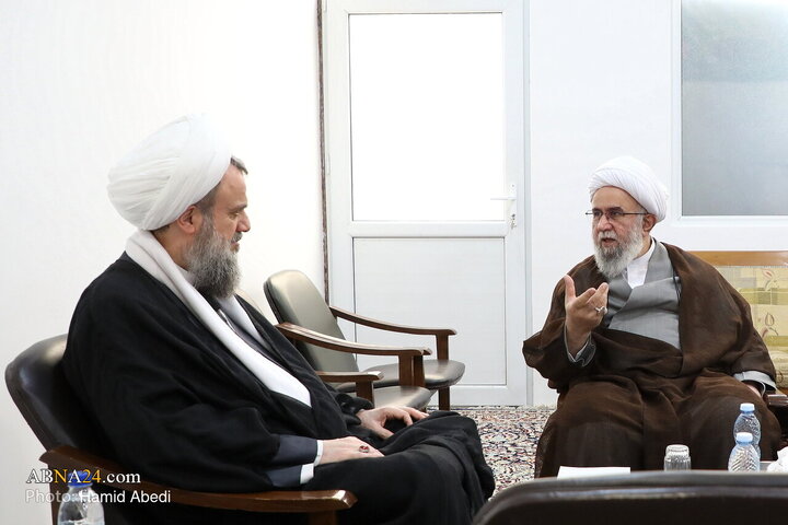 دیدار آیت‌الله رمضانی با آیت‌الله هادوی تهران