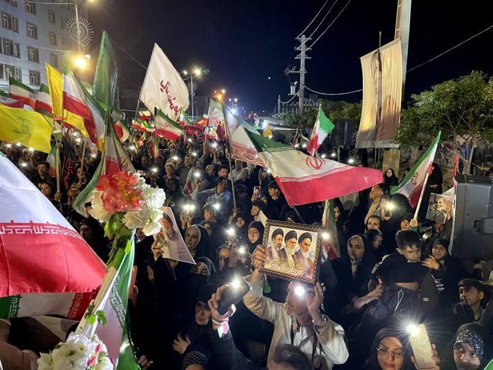 گزارش تصویری/ هفتادمین شب اهتزاز پرچم اقتدار ایران توسط مردم ملارد