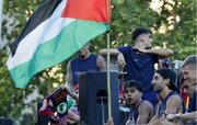 Video: Barcelona star with Palestinian flag at championship celebration