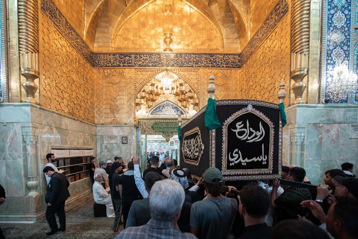 گزارش تصویری | تشییع نمادین امام باقر(ع) در حرم سیدالشهدا(ع)