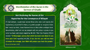 Manifestation of Quran in Ghadir Sermon – No. 4 - Not Disclosing Names of Hypocrites for Conveyance of Wilayah