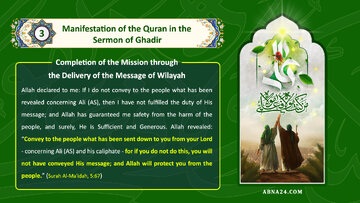 Manifestation of Quran in Ghadir Sermon – No. 3 - Completion of Mission through Delivery of Message of Wilayah