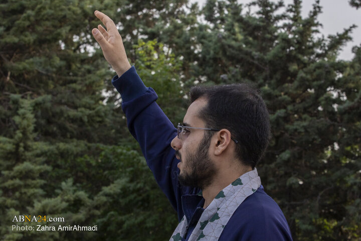 Photos: Ceremony of Raising Largest Blessed Flag of Imam Ali Holy Shrine in Tehran