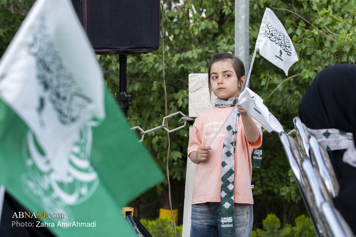 Photos: Ceremony of Raising Largest Blessed Flag of Imam Ali Holy Shrine in Tehran