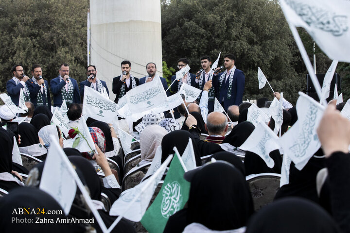 Photos: Ceremony of Raising Largest Blessed Flag of Imam Ali Holy Shrine in Tehran