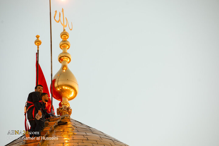 Photos: Dust-Cleaning Ceremony of Dome of Hazrat Abul-Fazl Holy Shrine on Eve of Muharram