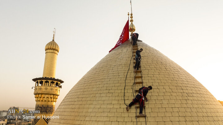 Photos: Dust-Cleaning Ceremony of Dome of Hazrat Abul-Fazl Holy Shrine on Eve of Muharram