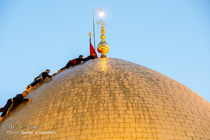 Photos: Dust-Cleaning Ceremony of Dome of Hazrat Abul-Fazl Holy Shrine on Eve of Muharram