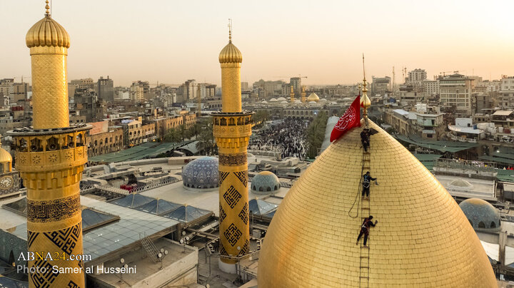 Photos: Dust-Cleaning Ceremony of Dome of Hazrat Abul-Fazl Holy Shrine on Eve of Muharram