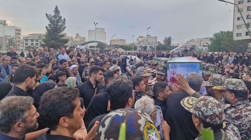 Iran Holds Funeral for Two Air Defense Officers Martyred in Israeli Strikes
